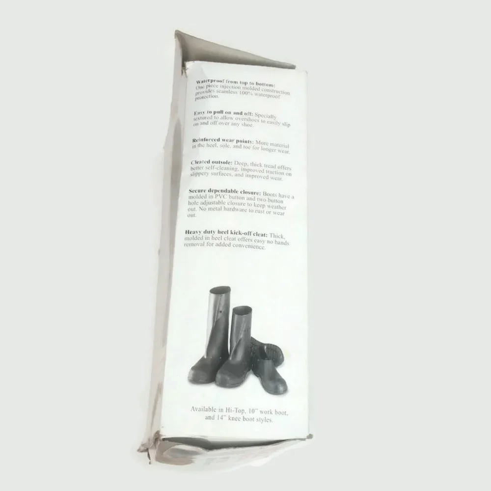 Tingley Workbrutes 10” PVC Work Boots LG (size 9.5-11) Waterproof Black 35121